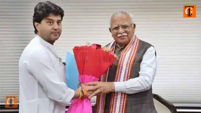 ग्वालियर-चंबल क्षेत्र के विकास के लिए सिंधिया ने मनोहर लाल से ₹250 करोड़ की मांग की